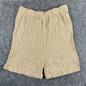 Kinney the Label Australia Shorts Women XS Striped Gauzey Gold Summer High Waist